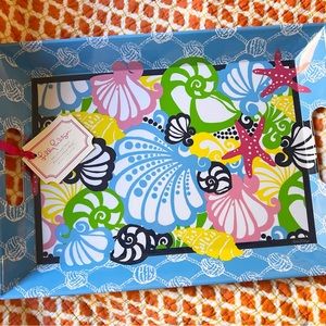 Lilly Pulitzer Melamine SERVING TRAY chiquita bonita NWT seashell clam sea star